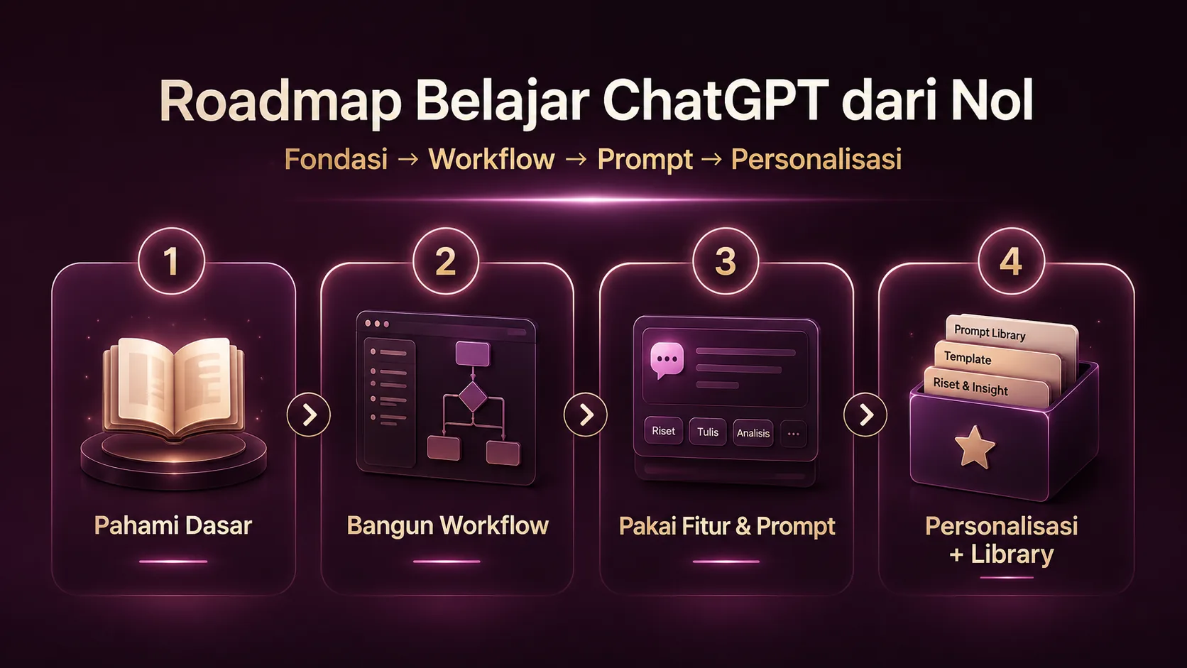 Tampilan materi belajar Pandaibergpt