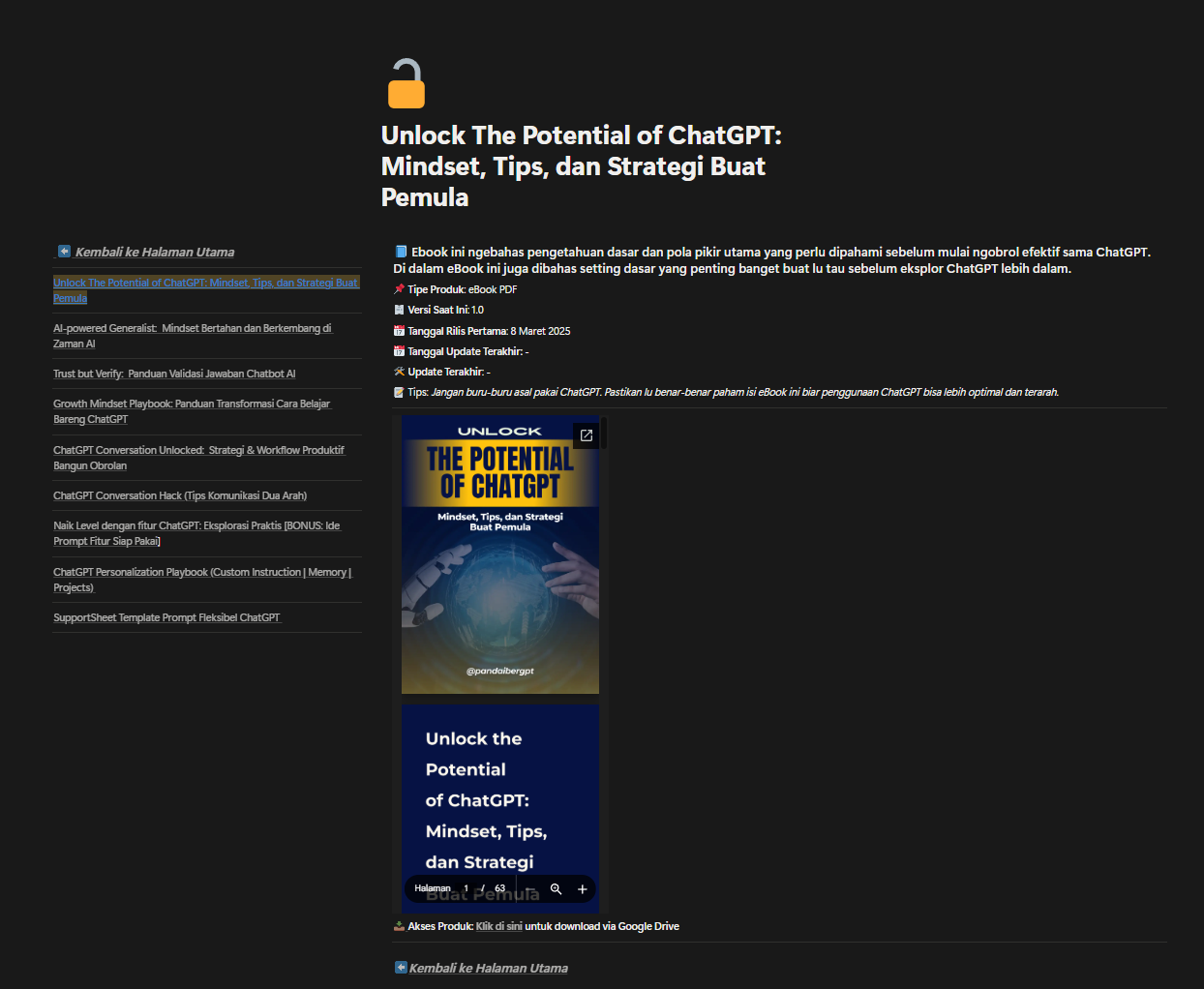 Preview tampilan materi - halaman pembuka